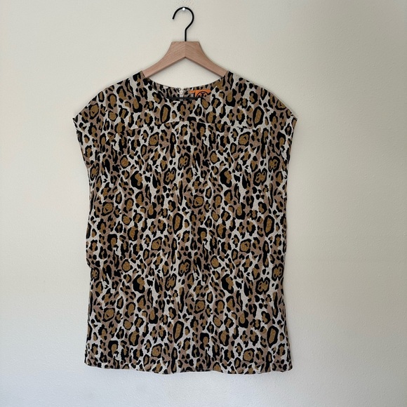 TORY BURCH Silk Animal Print Sleeveless Top - Picture 1 of 6